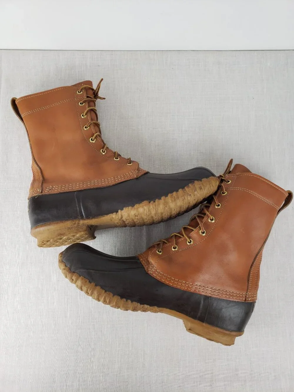 LL Bean Maine Hunting Shoe Bean Boots 8-Eyelet Duck Boots Vtg Unlined Mens 11